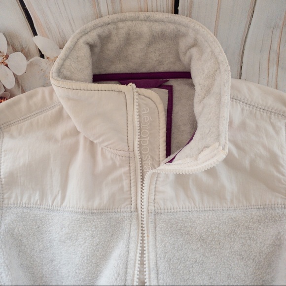 Aeropostale White Fleece S - Picture 3 of 7